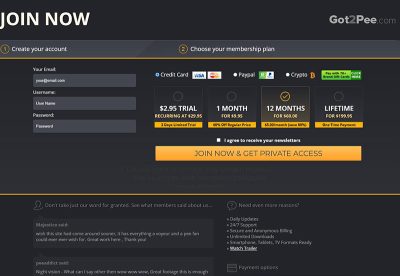 Got 2 Pee membership